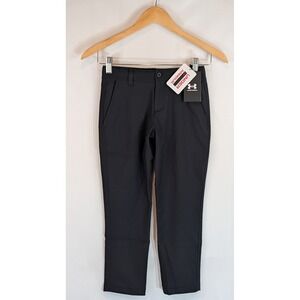 Under Armour Boys Matchplay Pant Black Golf Athletic Trousers Size YXS Size 7